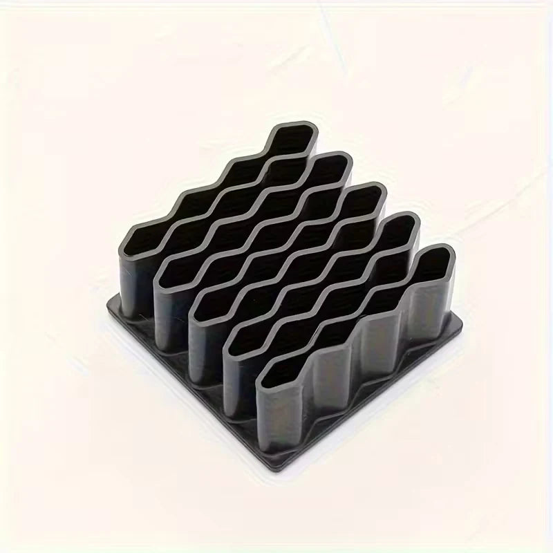 Household desktop organizer with layered grid and tubular strip design for ointment,medicine,drug organization and storage shelf