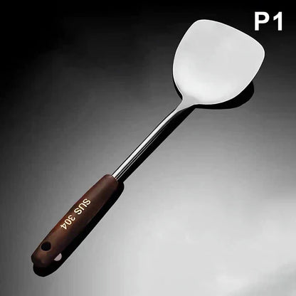 Kitchen Utensils Wok Spatula Iron And Ladle Tool Set Spatula For Stainless Steel Cooking Equpment Kitchen Accessor Essentials