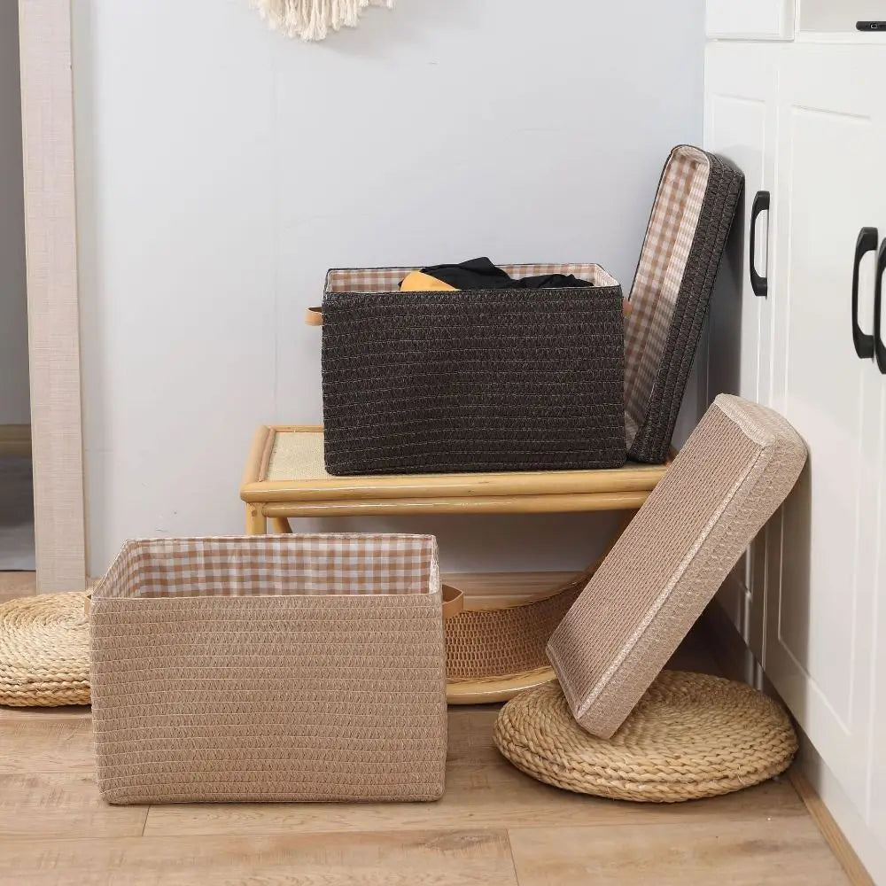 Home Organizer Minimalist Storage Box with Handle Large Capacity Sorting Box Creative Foldable Storage Basket Key