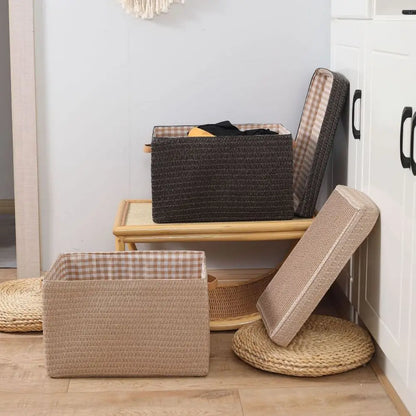 Home Organizer Minimalist Storage Box with Handle Large Capacity Sorting Box Creative Foldable Storage Basket Key