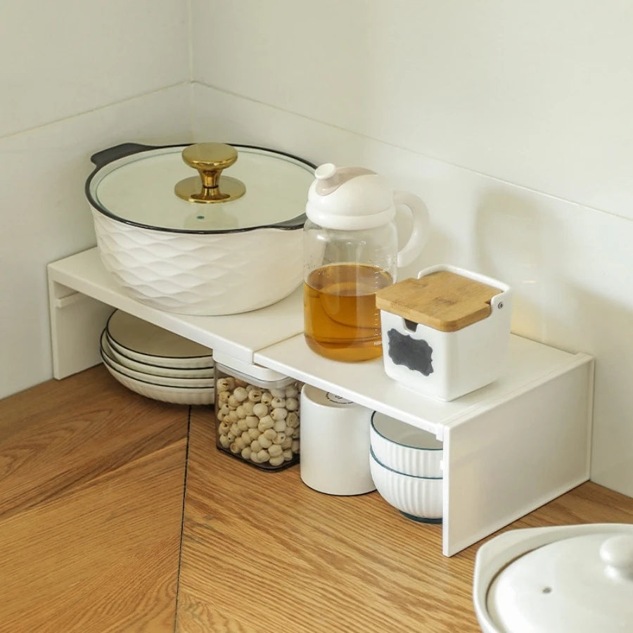 Kitchen Storage Rack Space-Saving Cabinet Organizer Multi-Functional Countertop Tiered Shelf for Home Organization