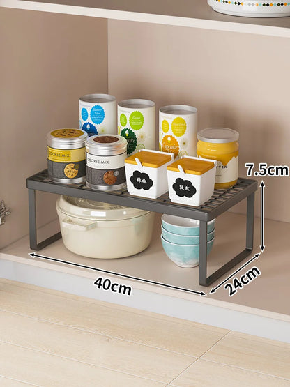 Kitchen Countertop Storage Rack Multi-Layer Cabinet Organizer for Bowls Plates Pots Spices Tabletop Storage Solution