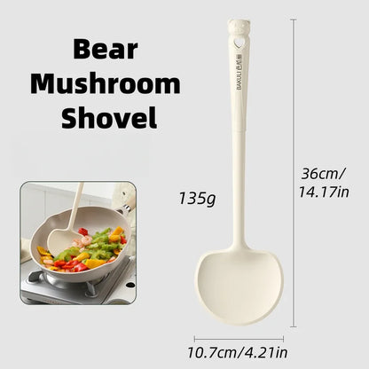 Kitchen Essentials Heat-resistantSilicone Mushroom Spatula, Soup Spoon, Bowl Catcher, Grill Clip, Kitchen Tools, Hook storage