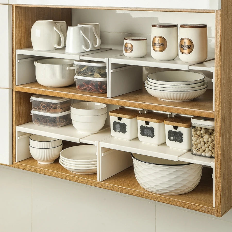 Kitchen Storage Rack Space-Saving Cabinet Organizer Multi-Functional Countertop Tiered Shelf for Home Organization