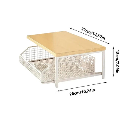Kitchen Storage Rack Vertical 2-Tier Organizer Rack Standing Storage Shelves Multi-Functional Space Saving Countertop Storage