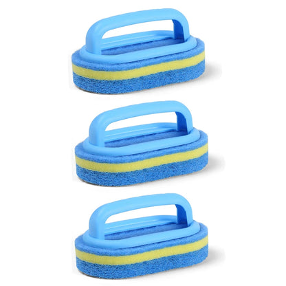 Sponge Cleaning Brush With Handle Bathtub Tile Scrub Brush Kitchen Bathroom Cleaning Sponge Brush Household Cleaning Supplies