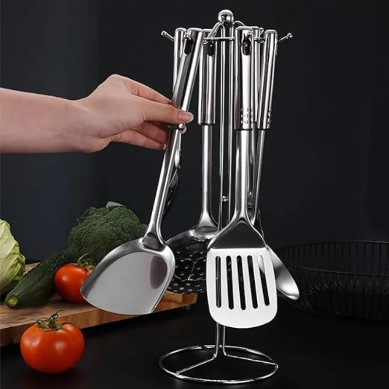Stainless steel cooking utensils Stainless steel kitchenware Cooking ladle Spatula Filter net Cooking tools For the kitchen