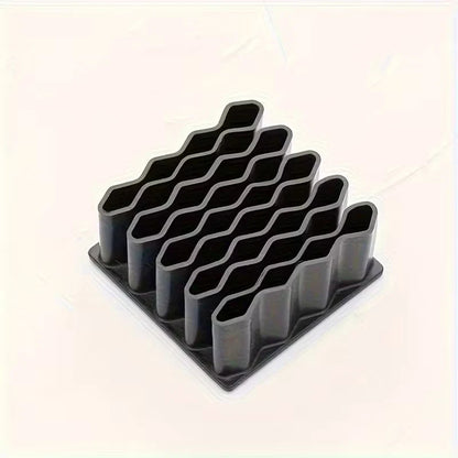 Household desktop organizer with layered grid and tubular strip design for ointment,medicine,drug organization and storage shelf