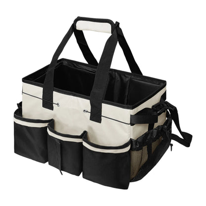 Large Cleaning Supplies Organizer with Handle Cleaning Caddy Organizer Detachable Divider Kitchen Cleaning Supplies Storage Bag