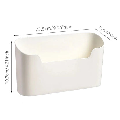 Kitchen Wall-mounted Adhesive Storage Rack Multifunctional Cabinet Door Storage Box Under Sink Drawer Shelf Bathroom Organizer