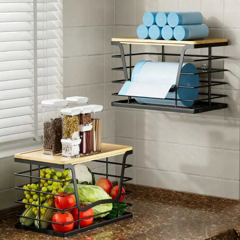 Kitchen Multi-Functional Storage Rack Kitchen Storage Basket Essential Home Item All-in-One Organizer Multi-Purpose Mobile Rack