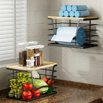 Kitchen Multi-Functional Storage Rack Kitchen Storage Basket Essential Home Item All-in-One Organizer Multi-Purpose Mobile Rack