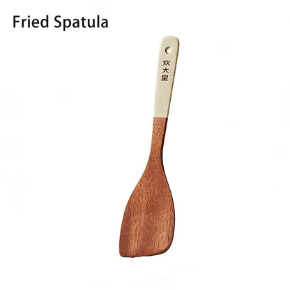 COOKER KinG Ebony Wood Cooking Tools Set Crack Prevention Spatula Soup/Rice Spoon Frying Spatula Kitchen Tools Gift To Family