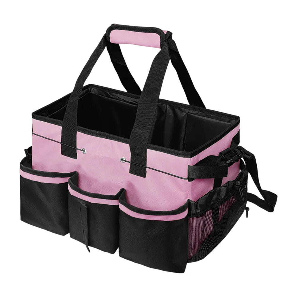 Large Cleaning Supplies Organizer with Handle Cleaning Caddy Organizer Detachable Divider Kitchen Cleaning Supplies Storage Bag