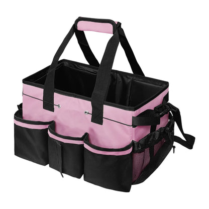 Large Cleaning Supplies Organizer with Handle Cleaning Caddy Organizer Detachable Divider Kitchen Cleaning Supplies Storage Bag