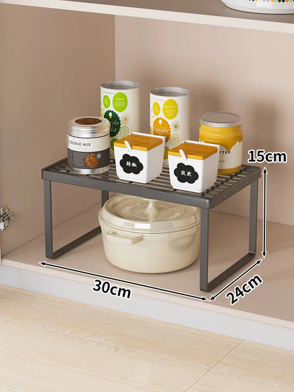 Kitchen Countertop Storage Rack Multi-Layer Cabinet Organizer for Bowls Plates Pots Spices Tabletop Storage Solution