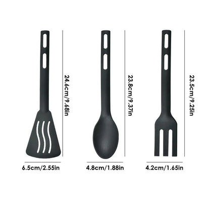 Kitchen Tool Set Nylon Cooking Tools Set Sturdy Cutlery Kit With Non-Stick Spatulas Comfortable Handle Cookware Accessories