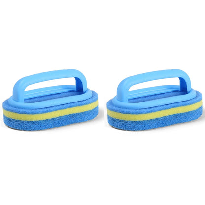 Sponge Cleaning Brush With Handle Bathtub Tile Scrub Brush Kitchen Bathroom Cleaning Sponge Brush Household Cleaning Supplies