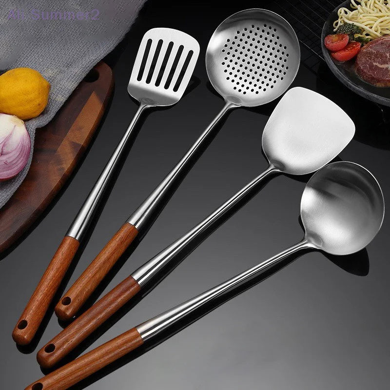 Kitchen Utensils Wok Spatula Iron And Ladle Tool Spatula For Stainless Steel Cooking Equipment Kitchen Accessories Essentials