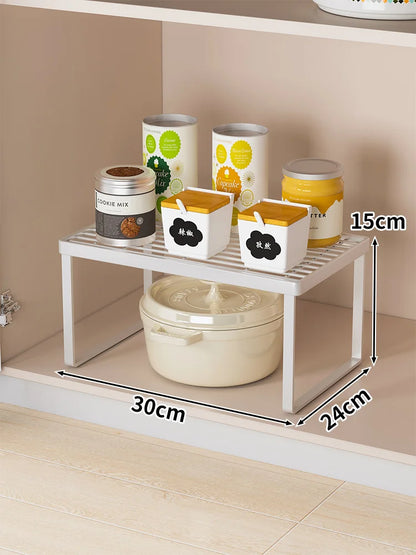 Kitchen Countertop Storage Rack Multi-Layer Cabinet Organizer for Bowls Plates Pots Spices Tabletop Storage Solution